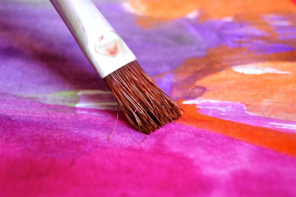 brush, paint, color, watercolor, art, pink, colorful, craft, arts and crafts, painting, watercolor painting, artistic, creative, creativity, paintbrush, paint,